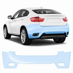 Антигравійна захисна бронеплівка за лекалами для BMW X6 E71 2008-2014 - задній бампер