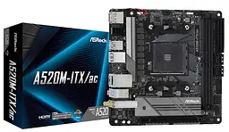 Материнська плата AsRock A520M-ITX/ac (A520M-ITX/ac) (Socket AM4, AMD A520, Mini-ITX) - мініатюра 5