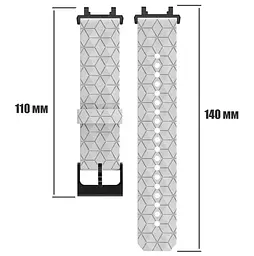 Ремінець Primolux Dimond силіконовий для годинника Xiaomi Amazfit T-Rex 2 (A2169 / A2170) - White - мініатюра 5