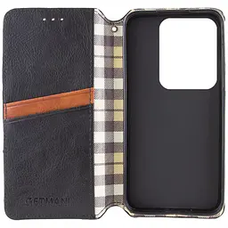 Шкіряний чохол-книжка GETMAN Cubic (PU) для Xiaomi Redmi Note 13 5G Чорний - мініатюра 3