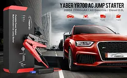 Пуско-зарядний пристрій для автомобіля Yaber 22000mah - мініатюра 2
