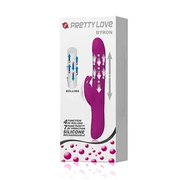 Вібратор-кролик Pretty Love Byron 25 см фіолетовий - мініатюра 9