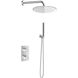 Душова система Kohlman Experience 35 chrome з термостатом + BOX прихованого монтажу KPL-QW432ER35, Хром