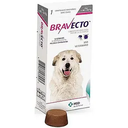 Bravecto засіб/жувальна таблетка від бліх і кліщів для собак старше 6 місяців 40 - 56 кг
