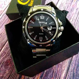 Чоловічий наручний годинник Skmei Robby Steel 0992S Сріблястий з чорним - мініатюра 6