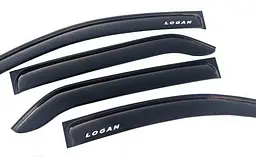Дефлектори вікон вітровики Renault Logan 2004-2012 Седан 3М Скотч Voron Glas - мініатюра 4