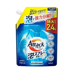 Японський пінний спрей для видалення плям Kao Attack Antibacterial Plus, поповнення 720 мл