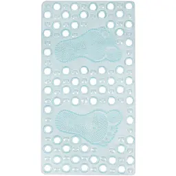 Килимок для ванної масажний Eco Fabric Ніжки 68х37 см прозоро-блакитний (6837-003)