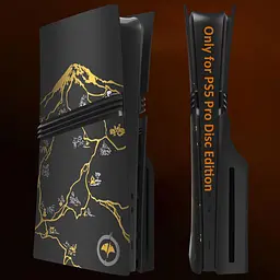 Змінна панель DK Faceplate Replaceable 4in1 для PlayStation 5 Pro Blue-Ray Faceplate Ghost Black Yotei [163768] - мініатюра 5