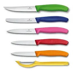 Набір ножів Victorinox SwissClassic Utility Block 6 шт Color (6.7127.6L14) - мініатюра 4