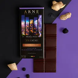 Шоколад чорний Arne 57% з імбиром та ожиною 100 г - мініатюра 5