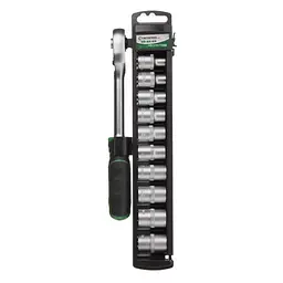 Набір тріскачка і шестигранні головки 8-19 мм, 1/2" 10 штук INTERTOOL ET-6013 - мініатюра 3