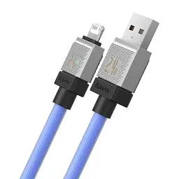 Кабель Baseus CoolPlay Series Fast Charging Cable USB to Lightning 2.4A 2m CAKW000503 Blue - мініатюра 4