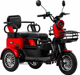 Триколісний Електроскутер Corso Protex MAX (1200W, 72V, 28Ah) Червоний