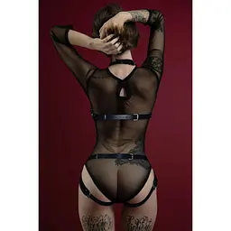 Збруя жіноча Feral Feelings Body Harness Black - мініатюра 2
