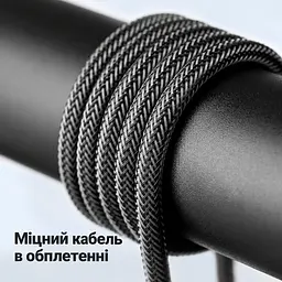 Y-подібний стереокабель-розгалужувач UGREEN AV126 довжина кабелю 1 м від стереовиходу 3,5 мм TRS до двох моно входів 6,35 мм Y-відгалуження по 23 см нейлонове обплетення кабелю (10613) - мініатюра 6