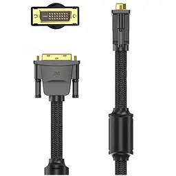 Кабель DVI-D 24M - 24M, 8.0 м, 2K 60Hz обплетення, з феритами Vention - мініатюра 3