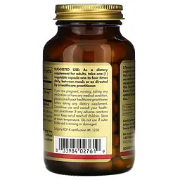 L-Тирозин L-Tyrosine 500 mg 100 капсул Solgar vit0006639 - мініатюра 3