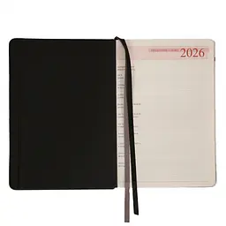 Щоденник-діловий записник А5 Leo Planner Nero 2026 твердий чорний 368 сторінок (252687) - мініатюра 6