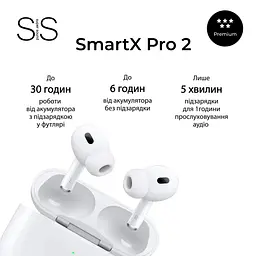 Бездротові Bluetooth-навушники SmartX Pro 2 Premium вакуумні, білі Smart X SAP2P - мініатюра 9