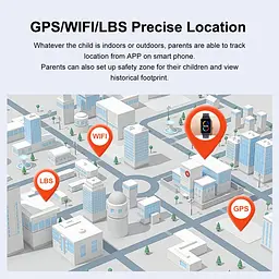Рожевий дитячий смарт годинник-телефон Lemfo DH13S з GPS трекером, відеодзвінком, 4G SIM-картою та SOS До 3 днів роботи - мініатюра 12