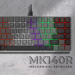 Клавіатура GamePro Red Swich Low Profile USB Dark Gray дротова (MK140R) - мініатюра 13