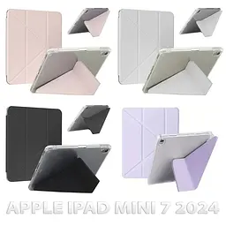 Обкладинка BeCover Ultra Slim Origami Transparent з кріпленням Apple iPad Mini 7 2024 Black (712934) - мініатюра 4
