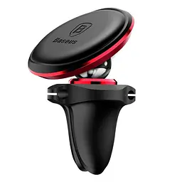 Автомобільний утримувач холдер Baseus Magnetic Air Vent SUGX-A09 Red - мініатюра 2