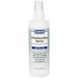 Davis Chlorhexidine Spray 0.237 л спрей з 4% хлоргексидином для собак і котів з захворюваннями шкіри та шерсті