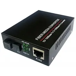 Медіаконвертер 10/100Base-TX to 100Base-F 1310нм, SM, SC/PC, 20 км FoxGate (EC-B-0,1-1SM-1310nm-20-LFP)