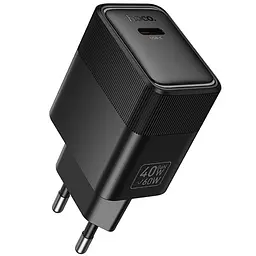 Мережевний зарядний пристрій Hoco CS113A Lounge PD40W 1USB-C Black - мініатюра 4