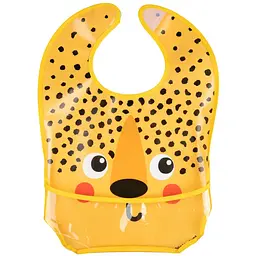 Слинявчик Canpol babies Hello Little пластмасовий з кишенькою гепард (9/232_ora2) - мініатюра 2