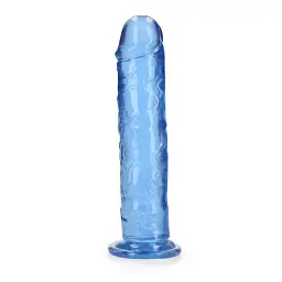 Фалоімітатор RealRock Crystal Clear 9'' 25 см (блакитний) - мініатюра 8