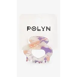 Заколка-краб для дівчинки Polin 3693-11 Біло-бузковий