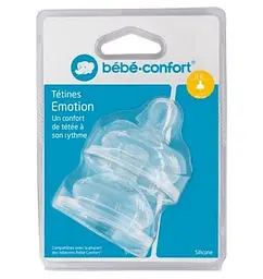 Соска силіконова Bebe Confort Emotion, кругла, розмір S1, 2 шт. (3102209000) - мініатюра 2