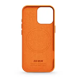 Силиконовый чехол с MagSafe для Apple iPhone 16 Pro, ICON2 MagCase, оранжевый, противоударный, панель с мягкой подкладкой, защита всего корпуса, поддержка беспроводной зарядки, совместим с защитными стеклами и пленками, ArmorStandart (ARM89279) - мініатюра 2