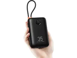 Зовнішній акумулятор (Power Bank) VEGER Ultra Mini Built-In 2 cables 30000mAh (VG-W3018) - мініатюра 3