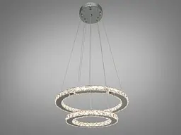 Люстра стельова LED Diasha 7206-6W/480+340HR, 55W, 3025 лм, хром, стильний дизайн для коридору, вітальні, спальні - мініатюра 2
