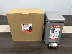 Відро для сміття з плавним закриттям прямокутне Koer TC-010206-07 6 л сірий KR5596, Сірий - мініатюра 5