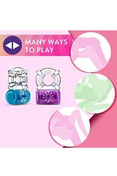 Ерекційне віброкільце Play With Me One Night Stand Vibrating C-Ring Purple - мініатюра 4