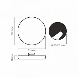 LED світильник безрамковий круглий VIDEX VLE-DLFR-094 9W 4000K 220V - мініатюра 4