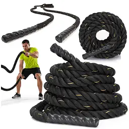Канат тренувальний Actiget Battle Rope 9 м для кросфіту ACT0015 Black - мініатюра 2
