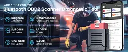 Універсальний автосканер Мультимарочний OBD2 Mucar BT200 Pro Професійний діагностичний автомобільний сканер ОБД2, EOBD, ELM327 (19802) - мініатюра 3