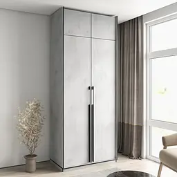 Шафа розпашна Moreli Ramo FR-0013 дводверна з полицями та антресоллю 1001х570х2500 мм Бетон Тефра