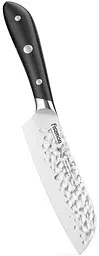 Ніж сантоку Hattori hammered з нержавіючої сталі Fissman 13х10 см kuh0007499 - мініатюра 1
