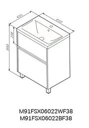Тумба підлогова AM.PM GEM S 60 см з умивальником M91-FSX0602-WC0602BF38 - мініатюра 9