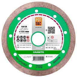 Алмазний круг по граніту PDT Granite 1A1R 125х1,4х10х22,2 мм