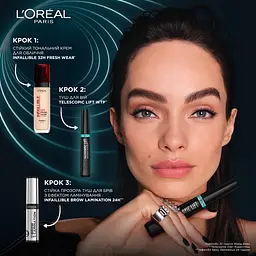 Водостійка туш для вій L'Oreal Paris Telescopic Lift чорна 9.9 мл - мініатюра 7