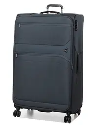 Валіза велика XL тканинна з розширенням Snowball 21504 90×54×31см 130+12л Сірий