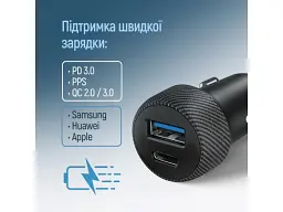 Автомобільний зарядний пристрій ColorWay 35 W Black (CW-CHA064PD-BK) - мініатюра 7